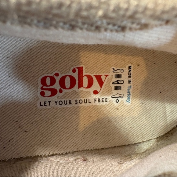 Goby Red, Off White & Blue Floral Boho Slip On Espadrille Loafer Flats Size 38 - Picture 5 of 10